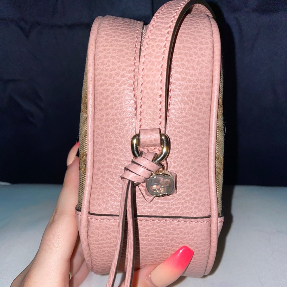 GUCCI beige pink canvas leather GG guccissima bree - Picture 7 of 14
